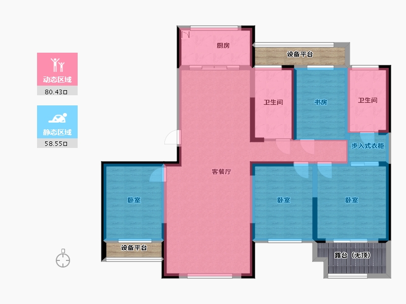 河南省-三门峡市-航科总部经济综合体-138.00-户型库-动静分区