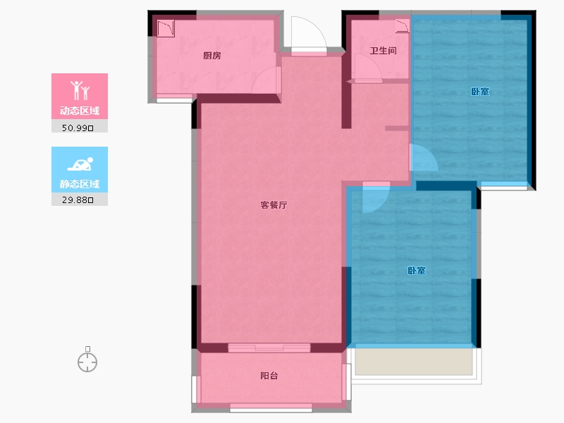 河南省-南阳市-名门中州府-72.00-户型库-动静分区