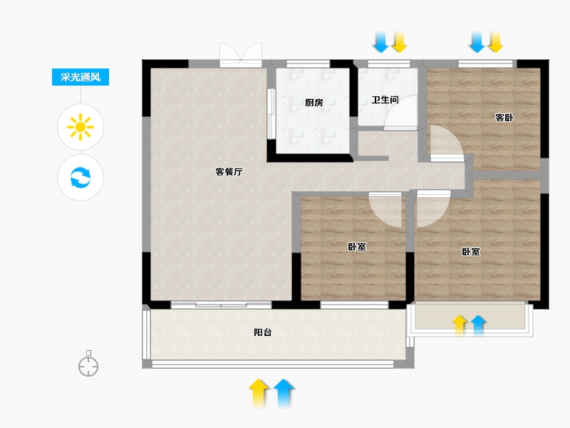 河南省-信阳市-固始信合公园里-90.01-户型库-采光通风