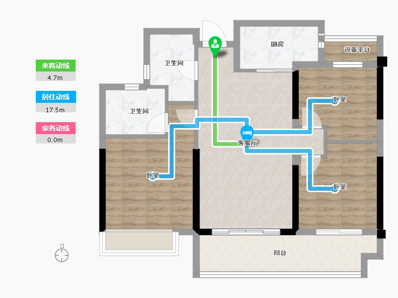 浙江省-绍兴市-融信观河盛世府-86.00-户型库-动静线