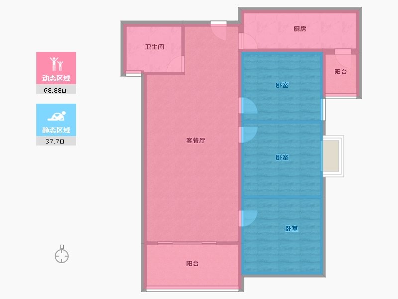 河南省-南阳市-儒林文化苑-96.40-户型库-动静分区