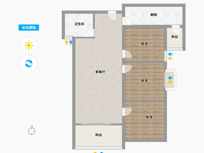 河南省-南阳市-儒林文化苑-96.40-户型库-采光通风