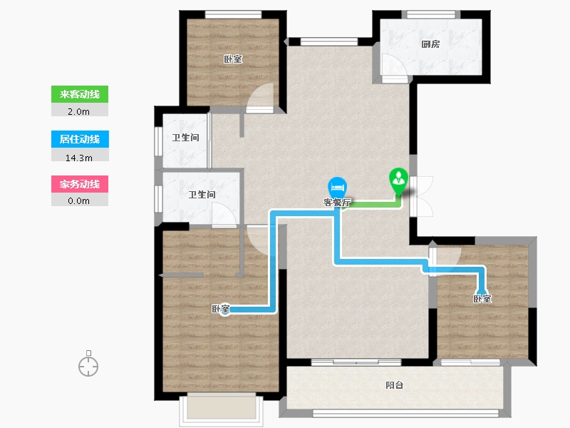 山东省-德州市-黑马·牡丹华都-110.00-户型库-动静线