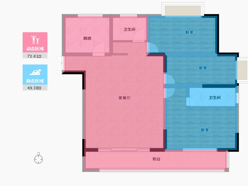 河南省-信阳市-固始信合公园里-109.98-户型库-动静分区