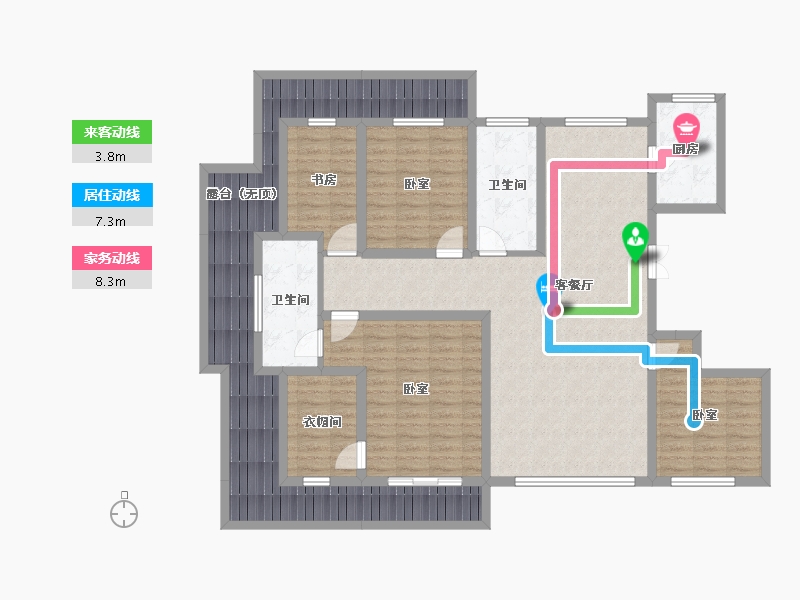 河南省-郑州市-豫发国园-146.20-户型库-动静线