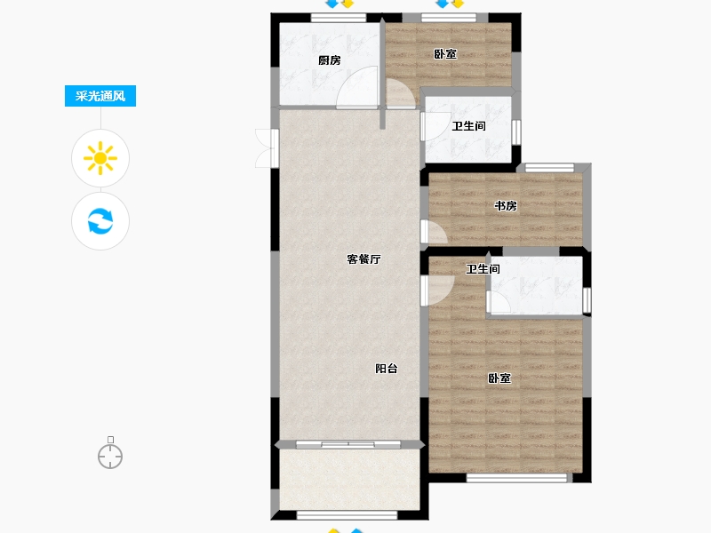 安徽省-宣城市-华夏湖畔御苑-97.01-户型库-采光通风