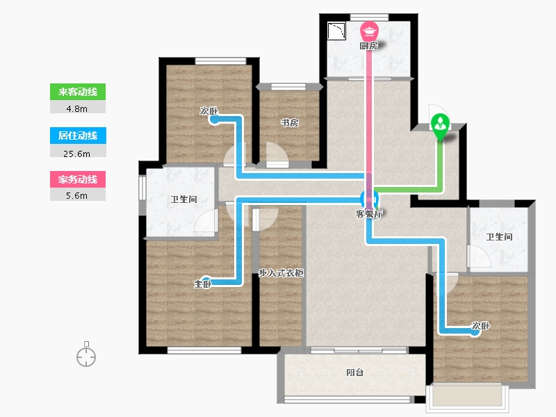 山东省-济南市-济南杨柳春风-122.00-户型库-动静线