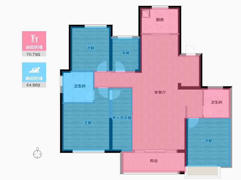 山东省-济南市-济南杨柳春风-122.00-户型库-动静分区