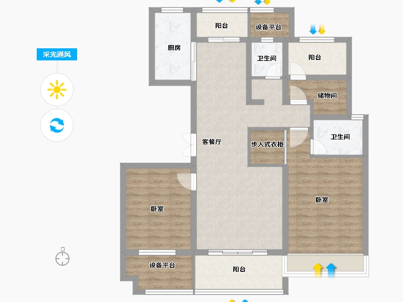 河南省-南阳市-新旭·京华府【南苑】-100.00-户型库-采光通风