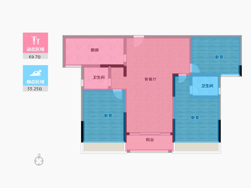 河南省-南阳市-传世温泉公馆-111.90-户型库-动静分区