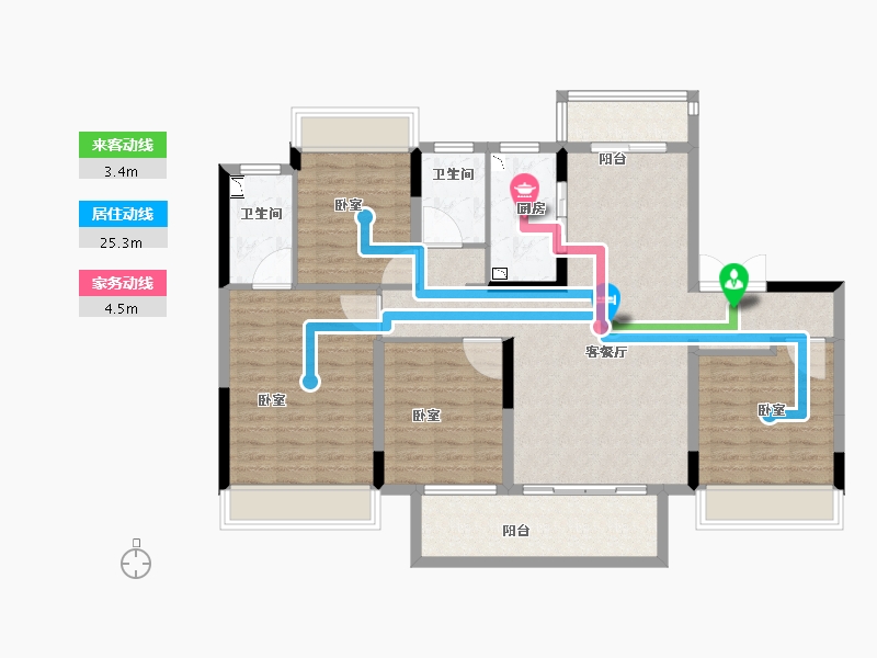 河南省-南阳市-领创滨河府-114.01-户型库-动静线