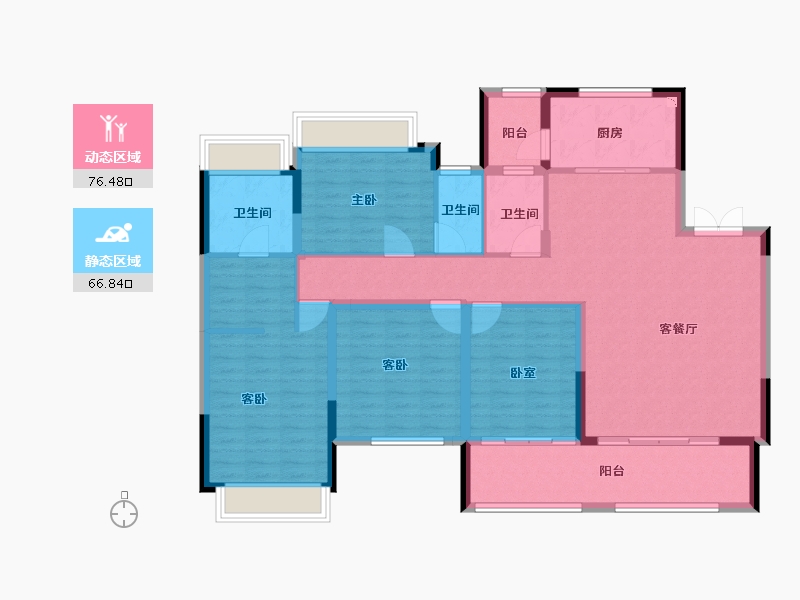 河南省-信阳市-信阳美好生活家园-129.47-户型库-动静分区