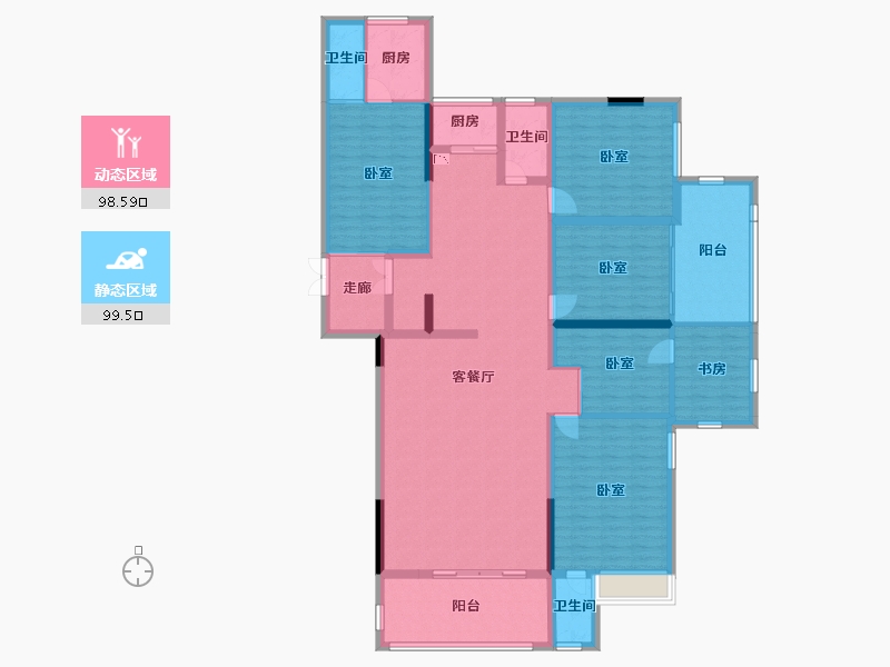 湖北省-十堰市-震洋贵府-179.24-户型库-动静分区