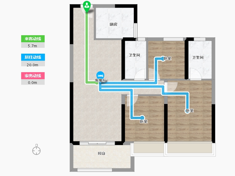 河南省-南阳市-建业碧桂园龙悦城-85.00-户型库-动静线