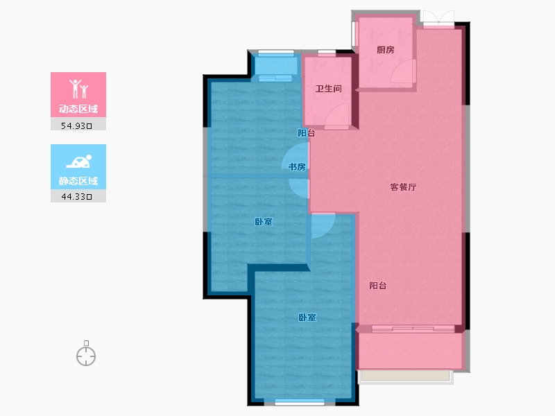 安徽省-宣城市-华夏湖畔御苑-90.00-户型库-动静分区