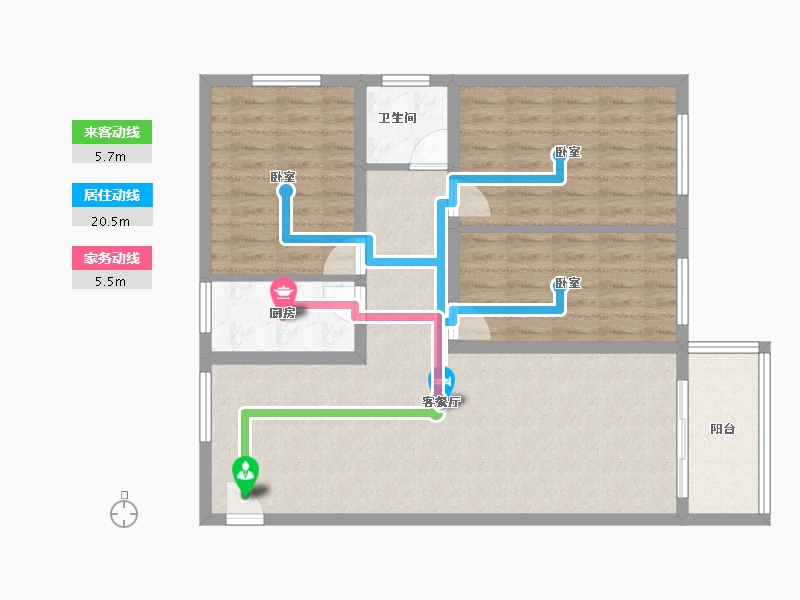 河南省-南阳市-亿安·天下城-88.12-户型库-动静线