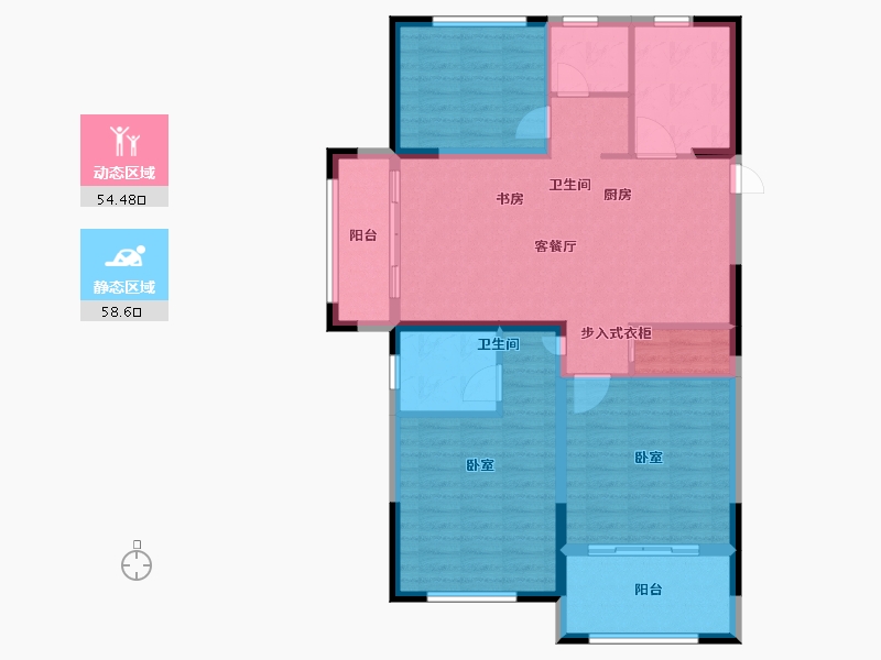 安徽省-宣城市-华夏湖畔御苑-101.98-户型库-动静分区