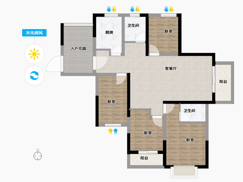 山东省-菏泽市-天正中央大街-112.21-户型库-采光通风