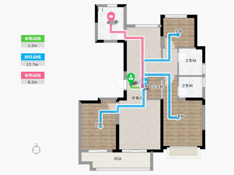 山东省-济南市-济南杨柳春风-98.00-户型库-动静线