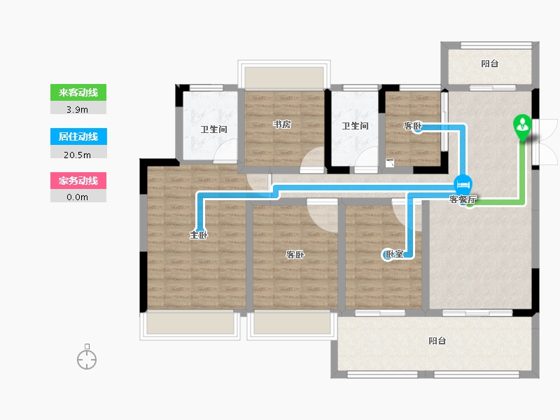 河南省-信阳市-信阳美好生活家园-111.24-户型库-动静线