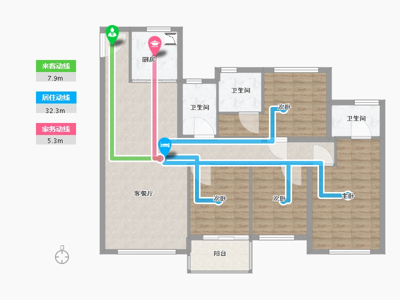 福建省-厦门市-中骏璟峰-114.61-户型库-动静线