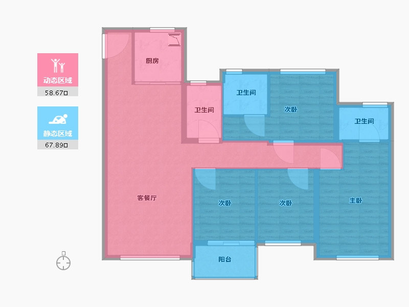 福建省-厦门市-中骏璟峰-114.61-户型库-动静分区