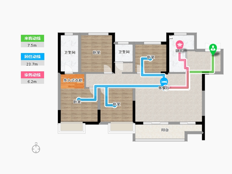 河南省-三门峡市-建业城-111.00-户型库-动静线