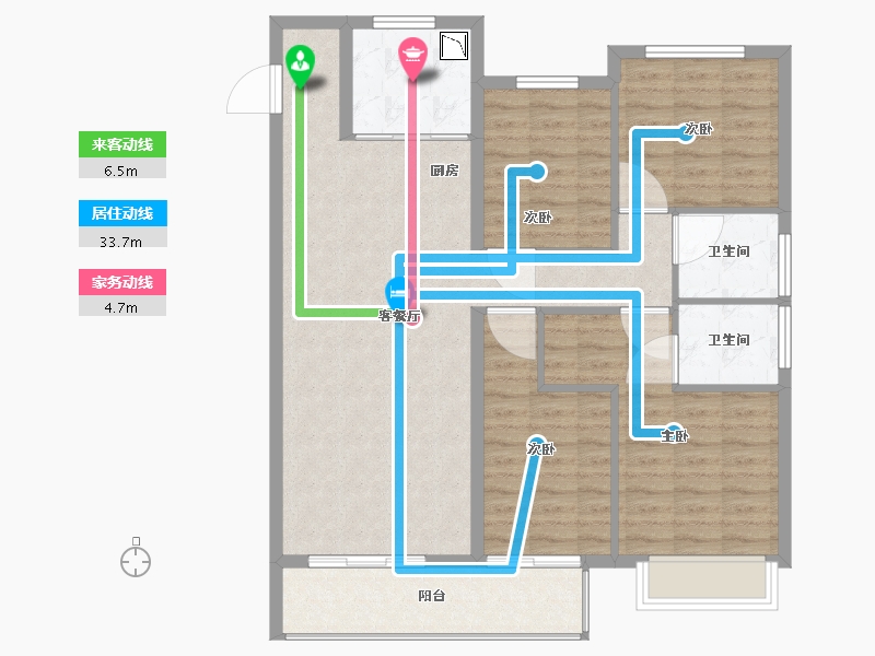 福建省-厦门市-中骏璟峰-104.00-户型库-动静线