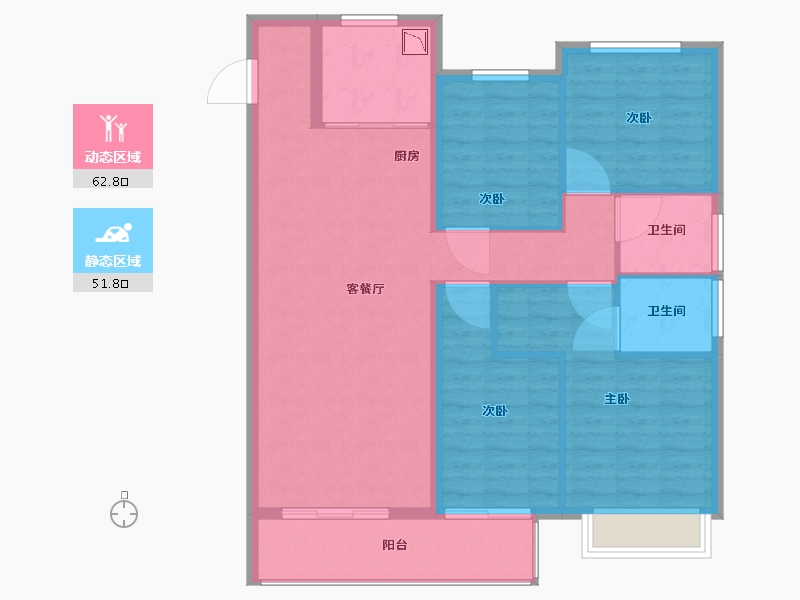 福建省-厦门市-中骏璟峰-104.00-户型库-动静分区