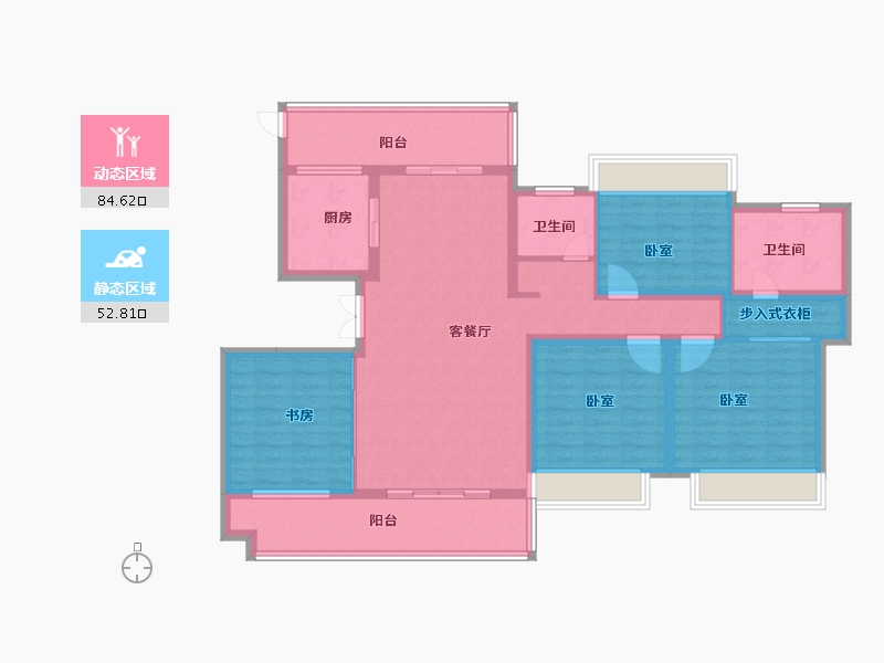 河南省-南阳市-新旭·京华府【南苑】-122.99-户型库-动静分区