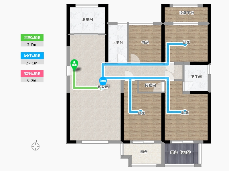 河南省-三门峡市-航科总部经济综合体-118.00-户型库-动静线