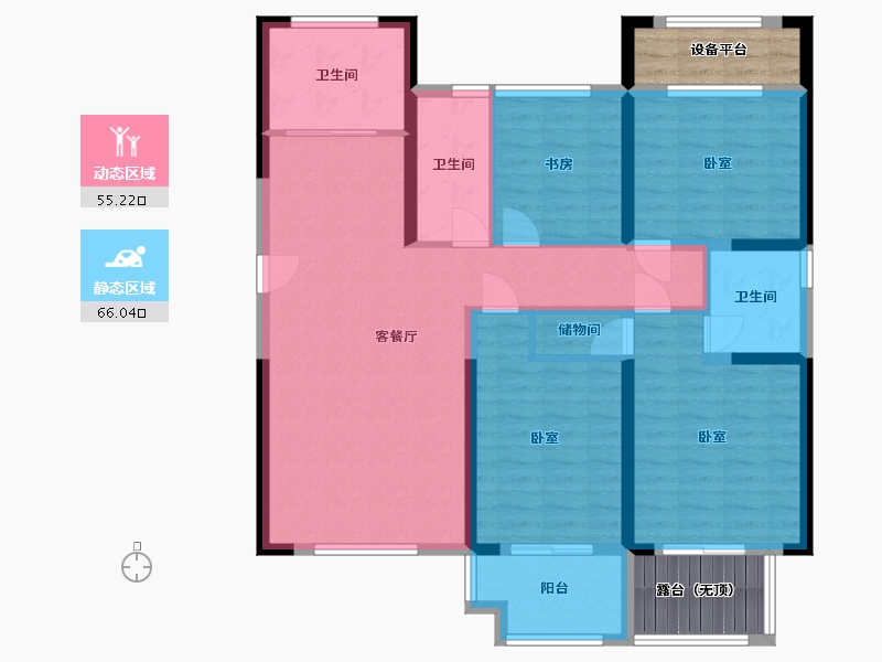 河南省-三门峡市-航科总部经济综合体-118.00-户型库-动静分区