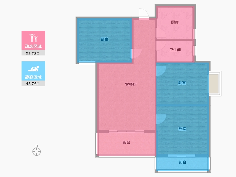 河南省-南阳市-儒林文化苑-91.79-户型库-动静分区