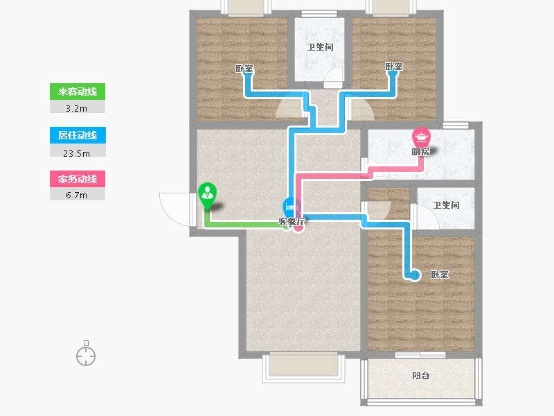 河南省-南阳市-金城国际-98.33-户型库-动静线