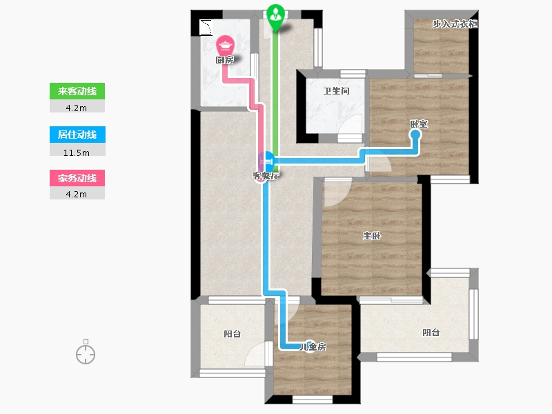 福建省-厦门市-三盛国际海岸-63.09-户型库-动静线