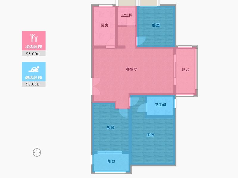 河南省-南阳市-钓鱼台壹号-98.20-户型库-动静分区