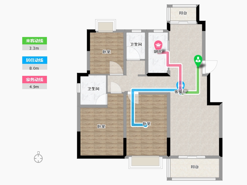 河南省-驻马店市-融安滨江府-111.48-户型库-动静线