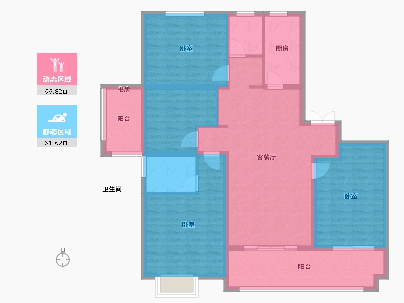 河南省-开封市-亚新美好香颂-115.00-户型库-动静分区