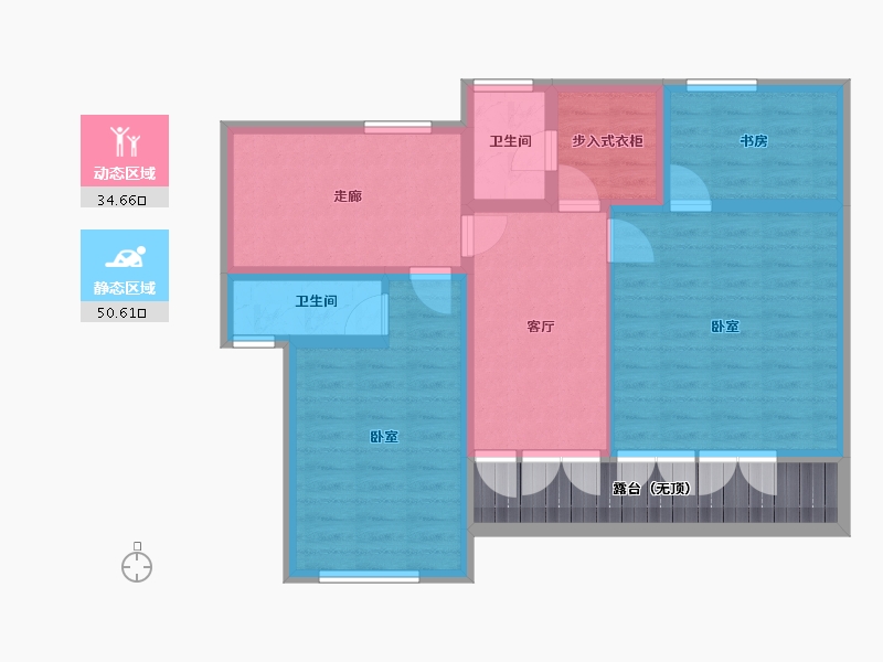 湖北省-宜昌市-交投十里春风-84.49-户型库-动静分区