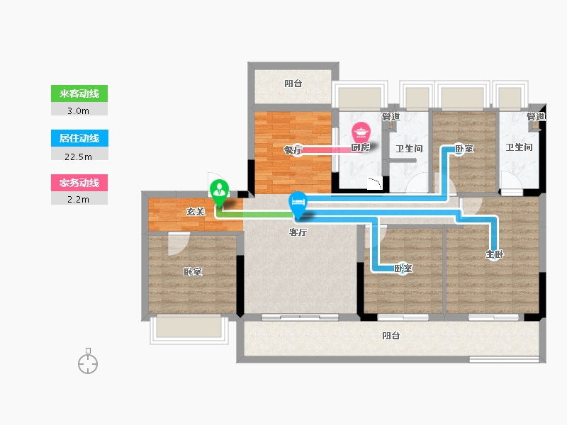 湖南省-衡阳市-碧桂园·华新时代-102.43-户型库-动静线