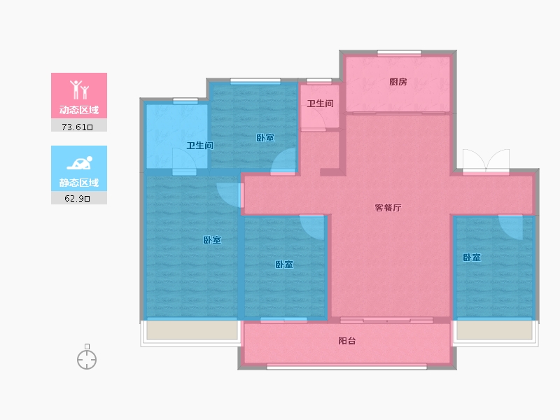 山东省-淄博市-中南淄江府-124.00-户型库-动静分区