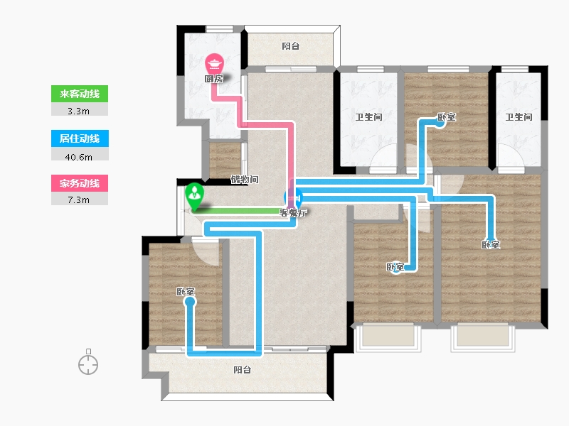 河南省-驻马店市-汝南建业城-132.00-户型库-动静线