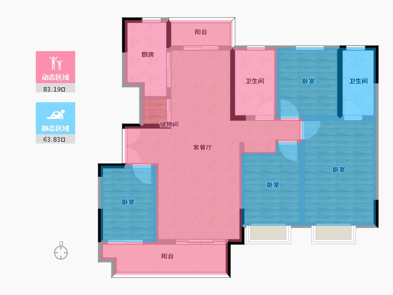 河南省-驻马店市-汝南建业城-132.00-户型库-动静分区