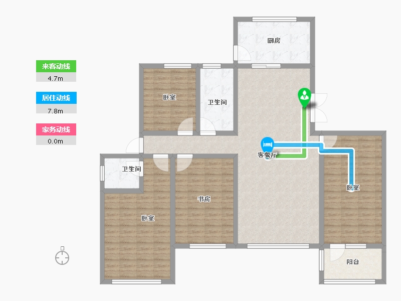 山东省-淄博市-鼎成御园-146.90-户型库-动静线