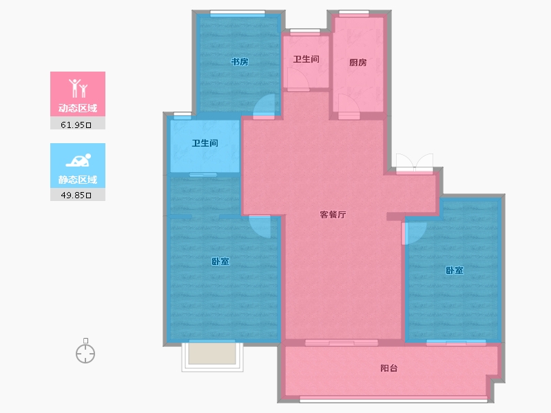 河南省-开封市-亚新美好香颂-101.00-户型库-动静分区