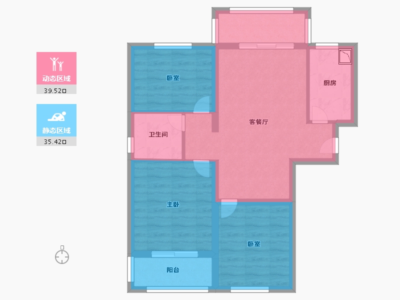 福建省-厦门市-三盛国际海岸-65.99-户型库-动静分区