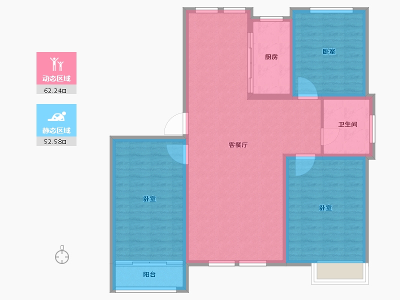 山东省-东营市-山东新汇御园-104.24-户型库-动静分区