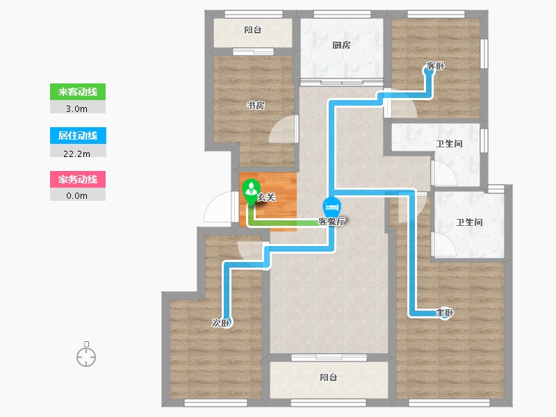 浙江省-金华市-滨江锦绣之城-98.39-户型库-动静线