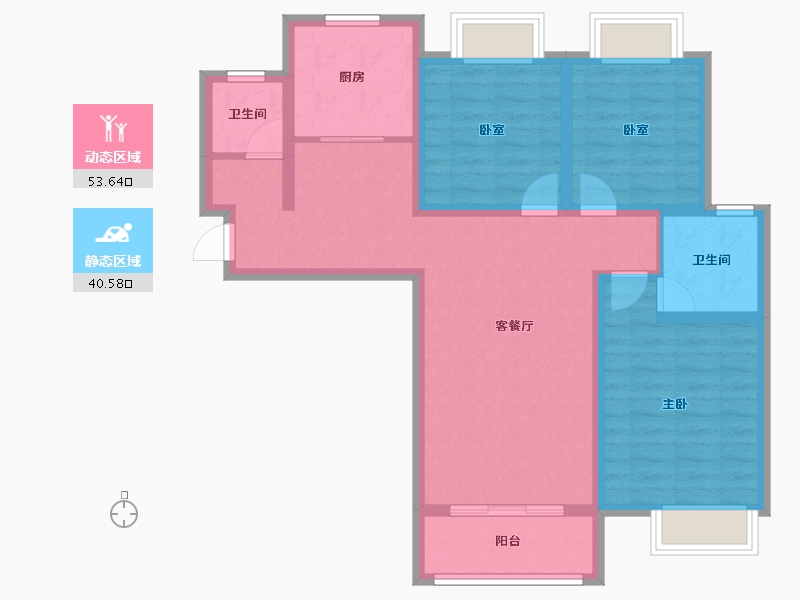 江苏省-宿迁市-恒昌·阳光里-83.17-户型库-动静分区