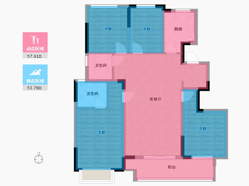 福建省-福州市-望海潮-100.00-户型库-动静分区